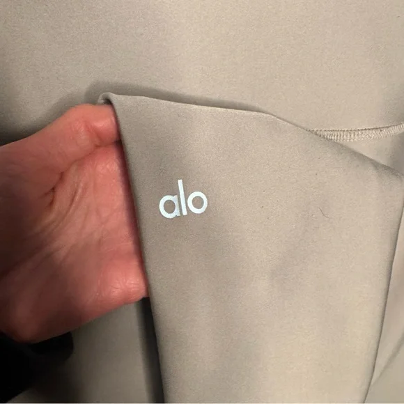 ALO Yoga Women's High-Waist Airlift Legging Gravel Neutral Tan Taupe Size Small - Picture 6 of 11
